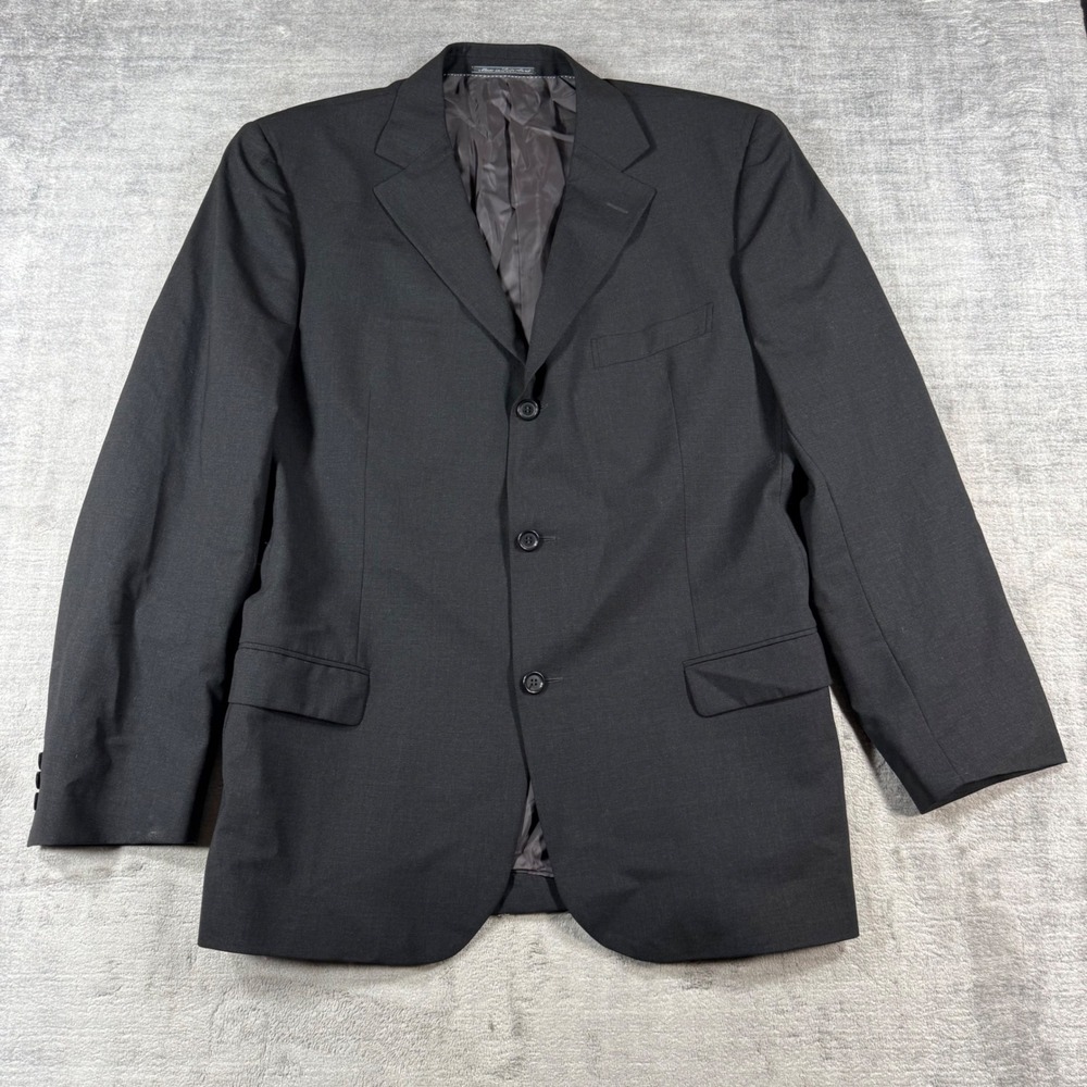 Ermenegildo Zegna Blazer Mens 56L Gray Soft Wool 3 Button Sport Coat Luxury